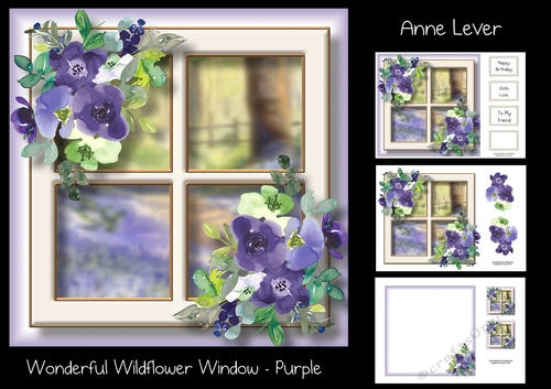 Wonderful Wildflower Window  - Purple