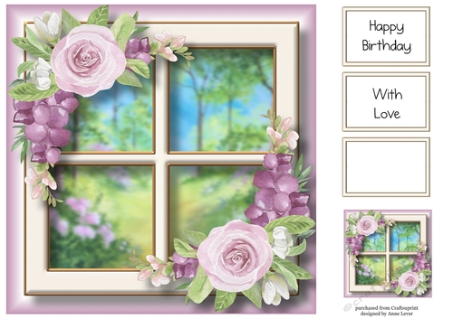 Wonderful Wildflower Window  8x8