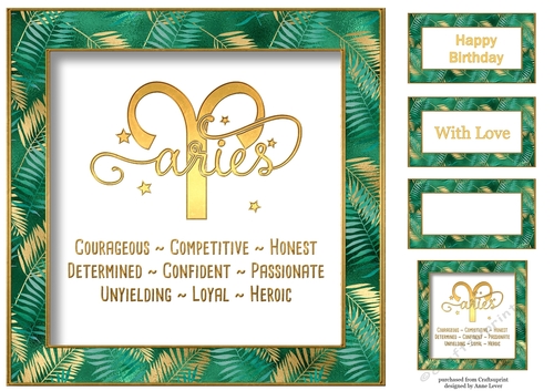 Aries - Zodiac Traits Jade & Gold