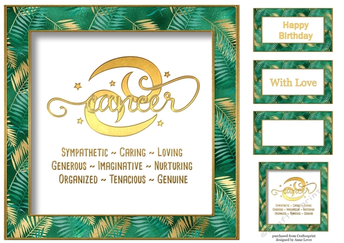 Cancer - Zodiac Traits Jade & Gold