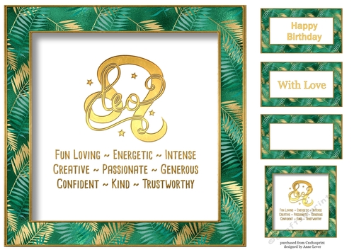 Leo - Zodiac Traits Jade & Gold