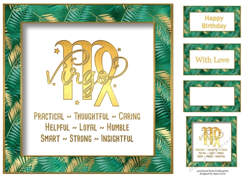 Virgo - Zodiac Traits Jade & Gold