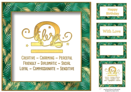 Libra - Zodiac Traits Jade & Gold