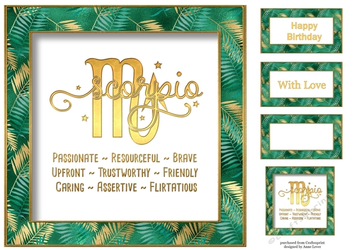 Scorpio - Zodiac Traits Jade & Gold