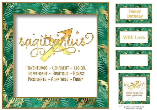 Sagittarius - Zodiac Traits Jade & Gold