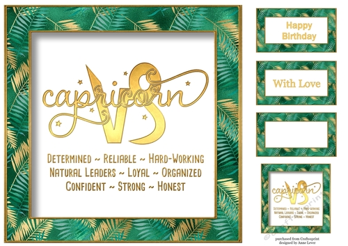 Capricorn - Zodiac Traits Jade & Gold