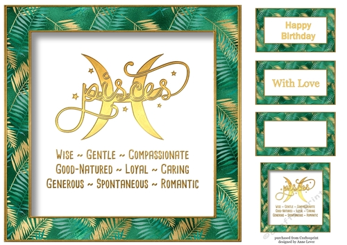 Pisces - Zodiac Traits Jade & Gold