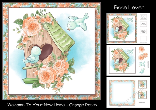Welcome To Your New Home - Orange Roses