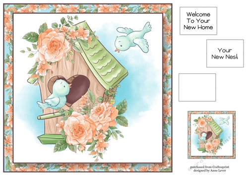 Welcome To Your New Home - Orange Roses 8x8