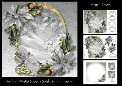 Arched Winter Scene - Sunbeams On Snow