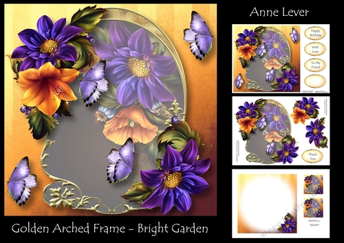 Golden Arched Frame - Bright Garden