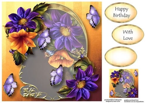Golden Arched Frame - Bright Garden 8x8