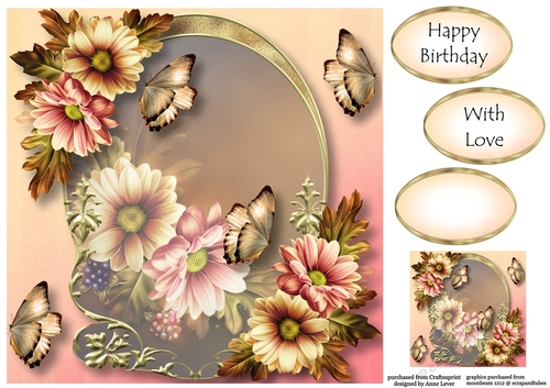 Golden Arched Frame - Muted Chrysanthemum 8x8