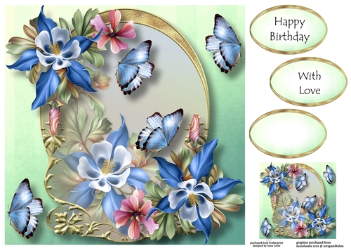 Golden Arched Frame - Fleurs De La Foret 8x8