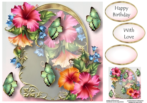 Golden Arched Frame - Florale 8x8