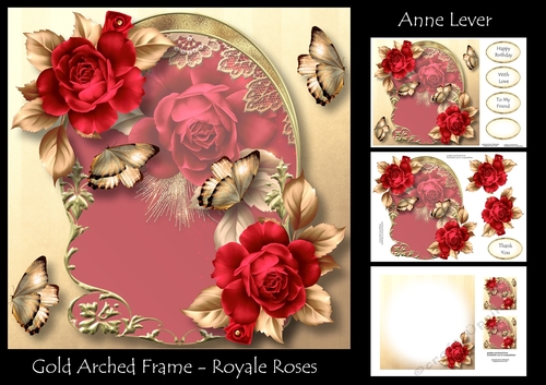 Golden Arched Frame - Royale roses