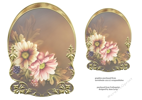 Unembellished Arched Floral Topper 1 ( 8x8 6x6 A5 A6 )