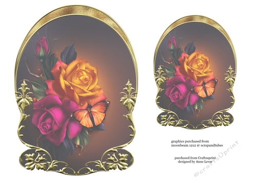 Unembellished Arched Floral Topper 2 ( 8x8 6x6 A5 A6 )