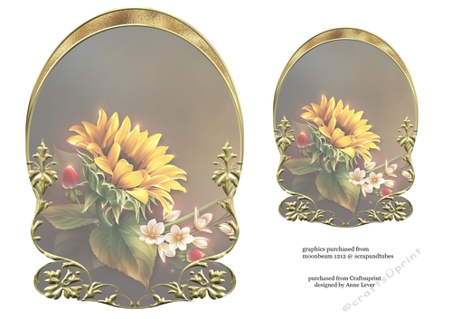 Unembellished Arched Floral Topper 4 ( 8x8 6x6 A5 A6 )