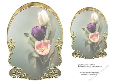 Unembellished Arched Floral Topper 5 ( 8x8 6x6 A5 A6 )