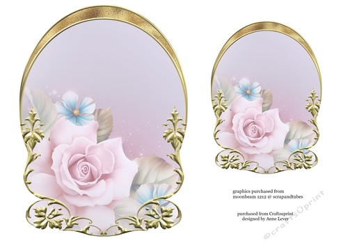 Unembellished Arched Floral Topper 6 ( 8x8 6x6 A5 A6 )
