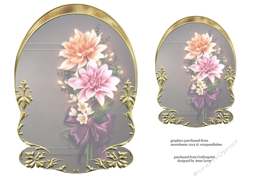 Unembellished Arched Floral Topper 7 ( 8x8 6x6 A5 A6 )