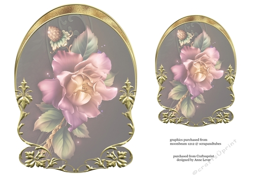 Unembellished Arched Floral Topper 9 ( 8x8 6x6 A5 A6 )
