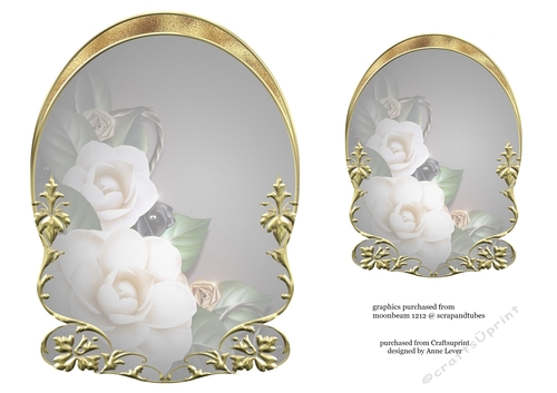 Unembellished Arched Floral Topper 13 ( 8x8 6x6 A5 A6 )