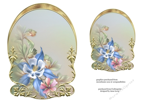 Unembellished Arched Floral Topper 16 ( 8x8 6x6 A5 A6 )