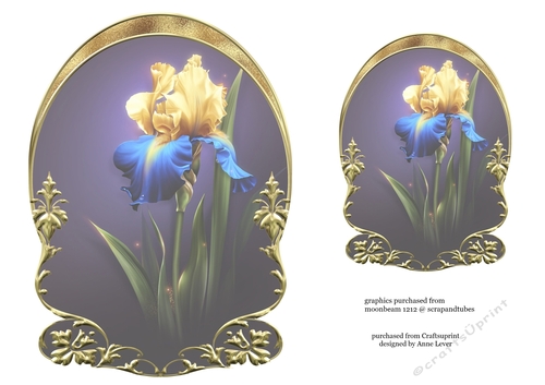 Unembellished Arched Floral Topper 17 ( 8x8 6x6 A5 A6 )