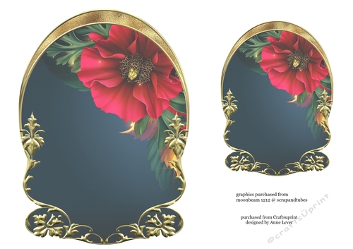 Unembellished Arched Floral Topper 18 ( 8x8 6x6 A5 A6 )