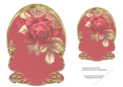 Unembellished Arched Floral Topper 20 ( 8x8 6x6 A5 A6 )