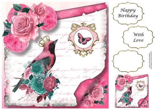 Shabby Chic In Pink 8x8
