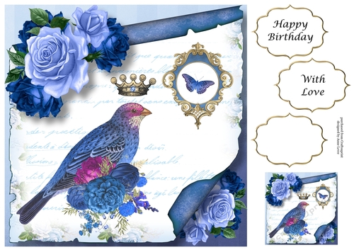 Shabby Chic In Blue 8x8
