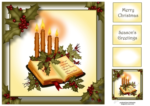 The Christmas Book & Candle 8x8