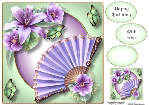 The Lilac Fan 8x8