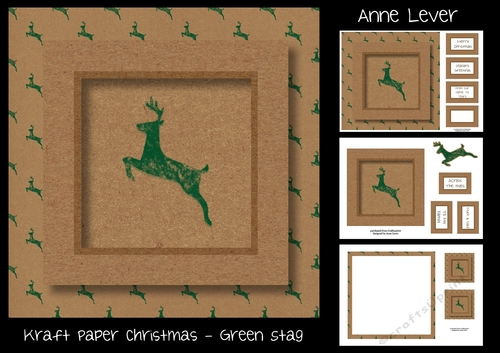 Kraft Paper Christmas - Green Stag