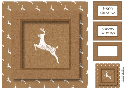 Kraft Paper Christmas - White Stag 8x8