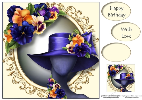 Garden Party Pansies 8x8