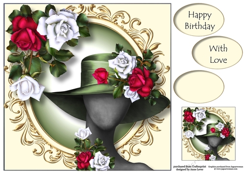 Garden Party Tudor Roses 8x8