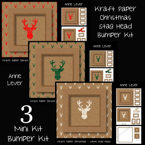 Kraft Paper Christmas Stag Head Bumper kit
