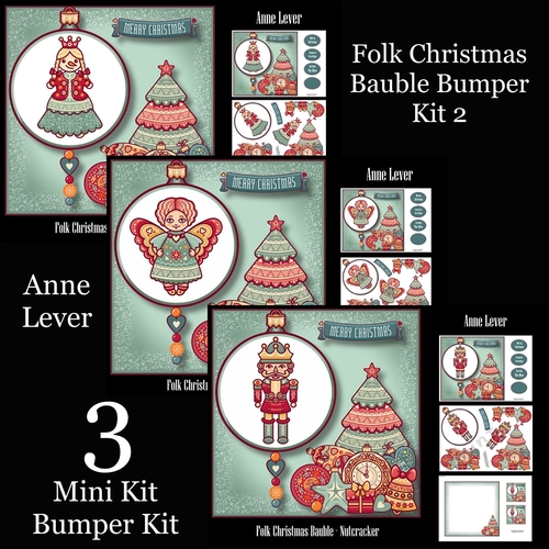 Folk Christmas Bauble Bumper kit 2