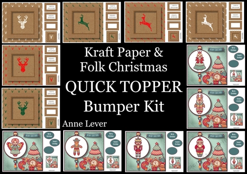 Kraft Paper & Folk Christmas QUICK TOPPER Bumper Kit
