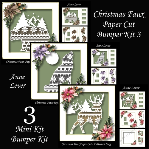 Christmas Faux Paper Cut Bumper Kit 3