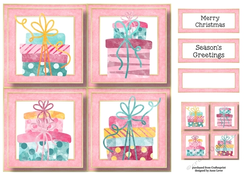 Presents New Christmas Quad Frame 8x8