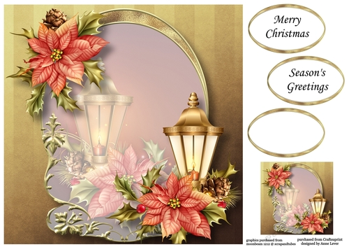 Golden Christmas Arch - Lantern 8x8