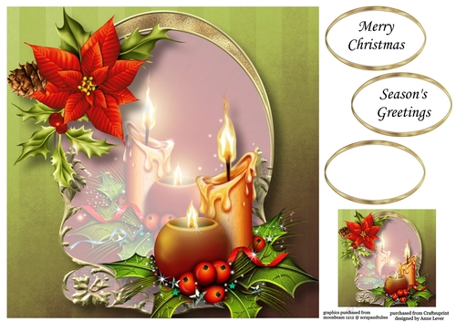 Golden Christmas Arch - Candles 8x8