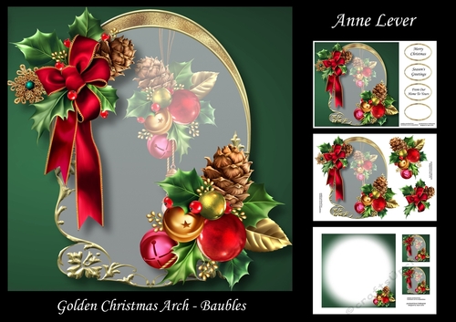 Golden Christmas Arch - Baubles