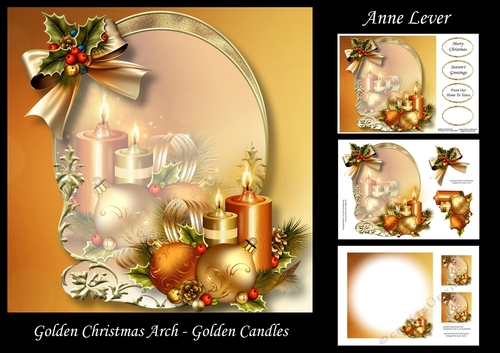 Golden Christmas Arch - Golden Candles