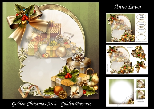 Golden Christmas Arch - Golden Presents